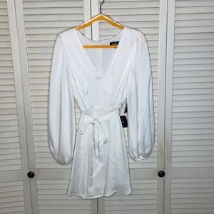 Lulus White Long Sleeve Dress off white size XL